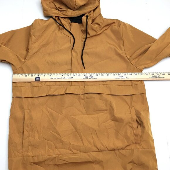 Killion Men's Mustard Yellow Anorak Jacket Hooded Zip and Snap Closure Pockets M - Picture 4 of 9